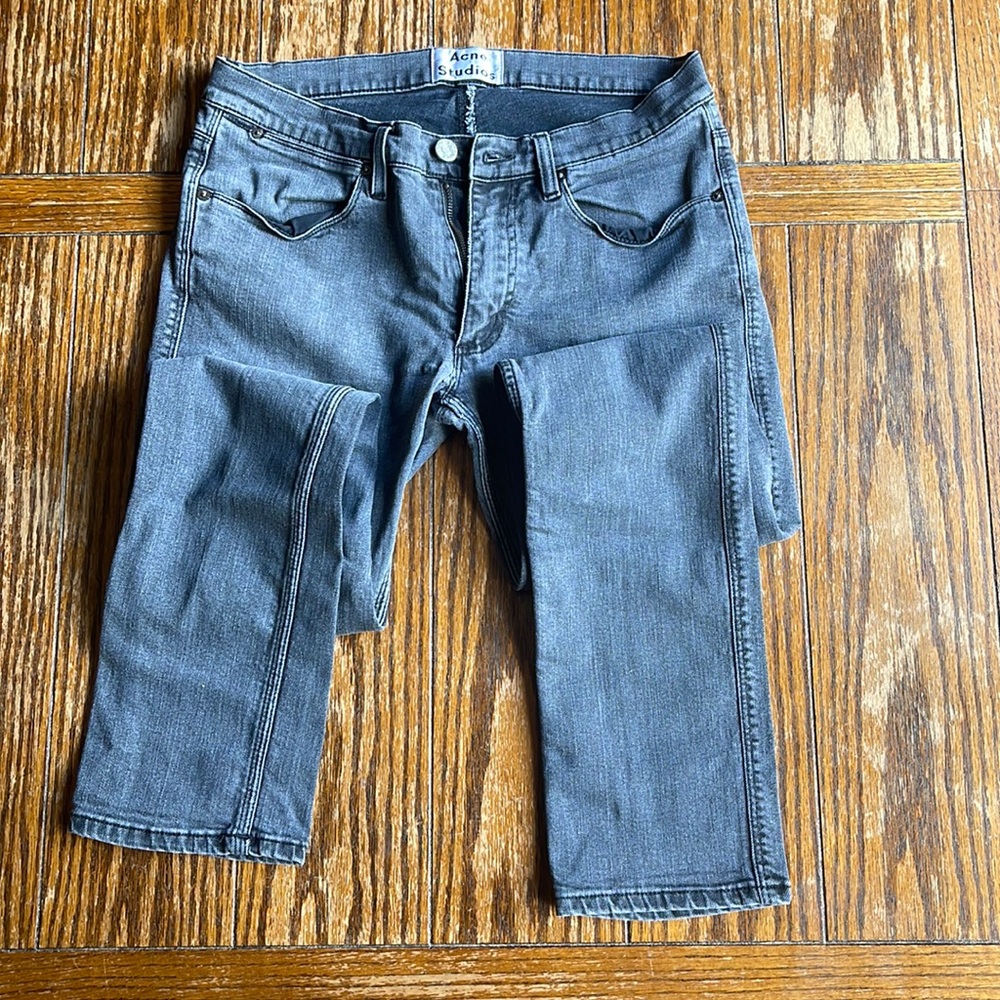 Acne Studios 31/32 max used cash faded black stretch denim